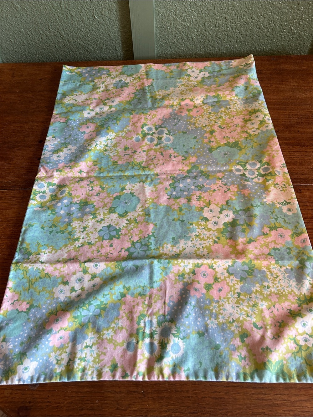 Vintage floral pillowcase.